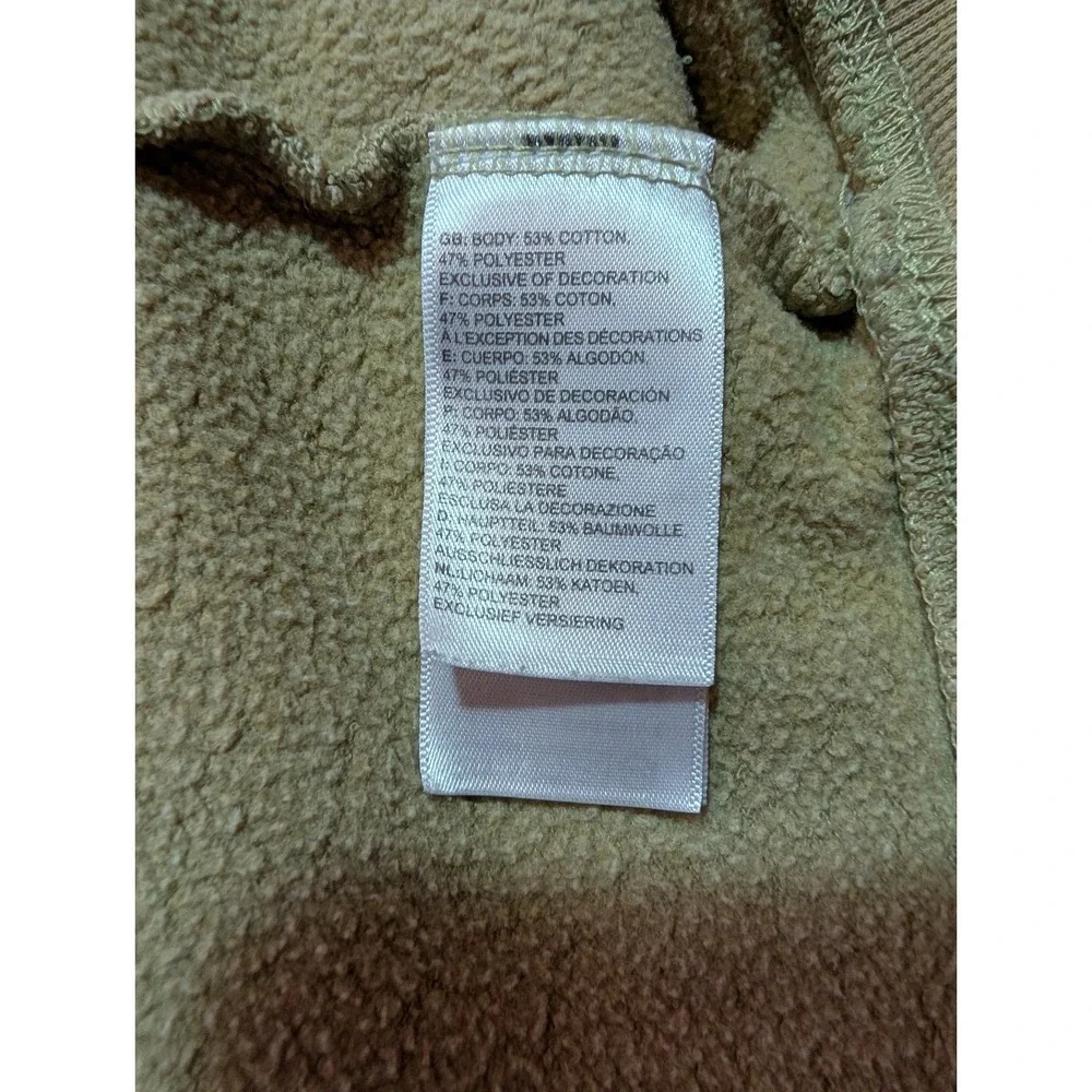 The North Face Fleece Hoodie‎ Tan Beige Graphic Logo Pullover Men's Size L